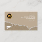 Creative Brickwork Plastering Construction Manager Visitekaartje (Achterkant)