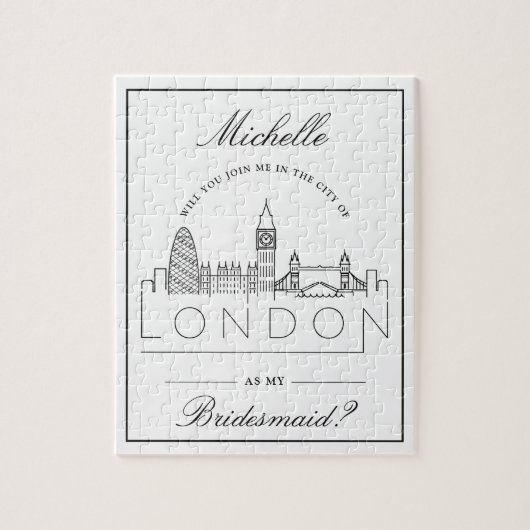 Creative Bridal Party-verzoek | Doe mee in Londen! Legpuzzel (Verticaal)