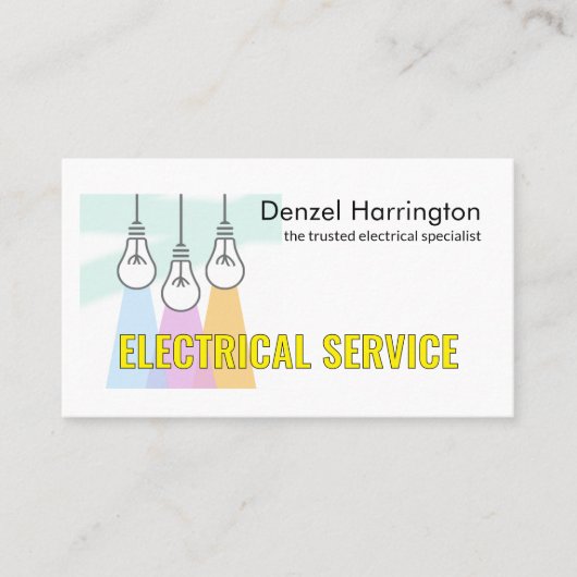 Creative Bright Down Lights Electrical Service Visitekaartje (Voorkant)