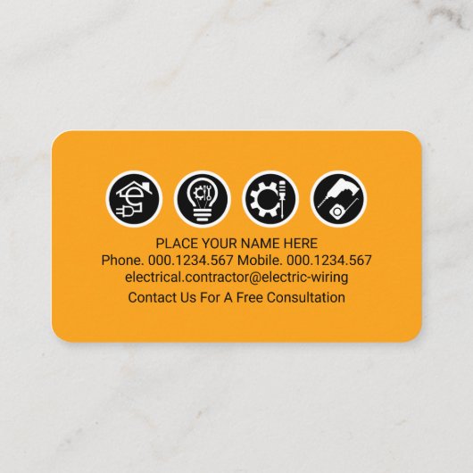 Creative Bright Downlights Shining  Visitekaartje (Achterkant)