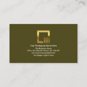 Creative Brown Layered Wereldbol Sales Marketing Visitekaartje (Achterkant)