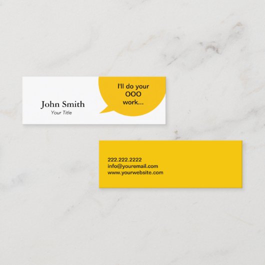 Creative Bubble Professional Mini Mini Visitekaartje (Voorkant / Achterkant)