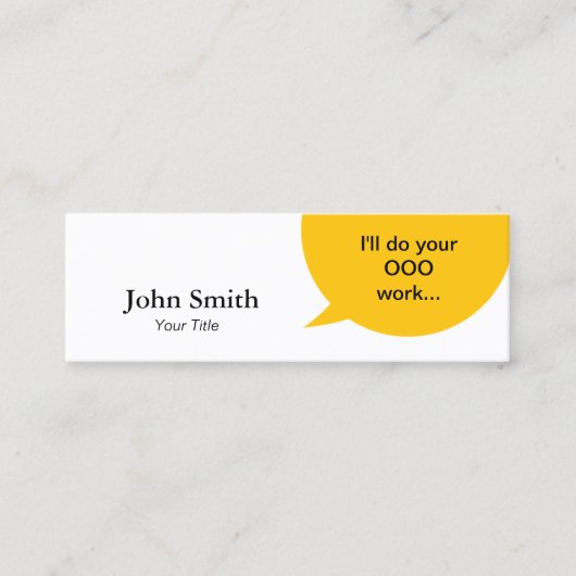 Creative Bubble Professional Mini Visitekaartje (Voorkant)