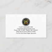 Creative Building Frame Handyman Tools Visitekaartje (Achterkant)