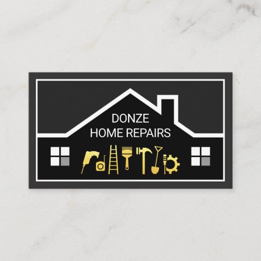 Creative Building Frame Handyman Tools Visitekaartje (Voorkant)