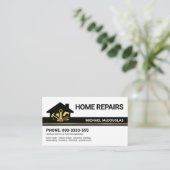 Creative Building Layer Gold Handyman Tools Line Visitekaartje (Staand voorkant)