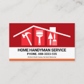 Creative Building Rooftop Handyman Tools Visitekaartje (Voorkant)