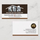 Creative Building Rooftop Professional Contractor Visitekaartje (Voorkant / Achterkant)