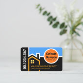 Creative Building Rooftop Sunrise Border Visitekaartje (Staand voorkant)