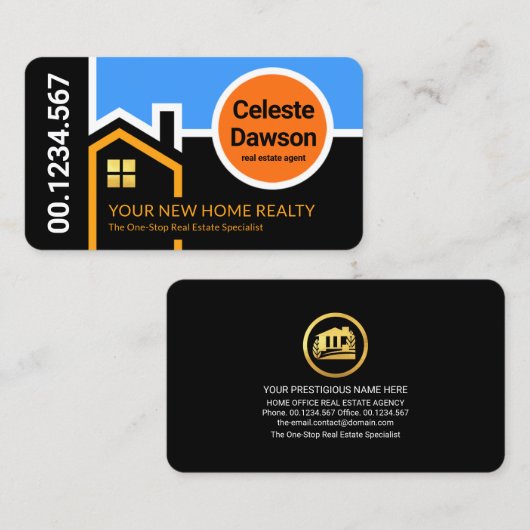 Creative Building Rooftop Sunrise Border Visitekaartje (Voorkant / Achterkant)