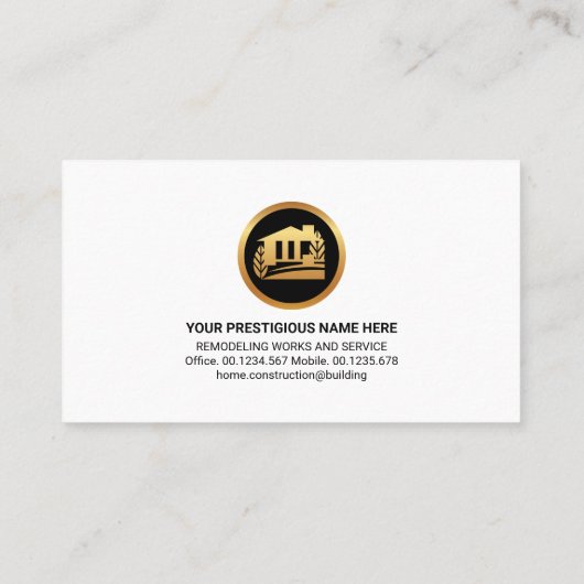 Creative Bulb Plug Silhouette Handyman Visitekaartje (Achterkant)