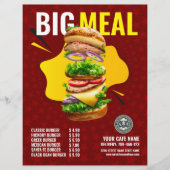 Creative Burger Menu Display Flyer (Voorkant)
