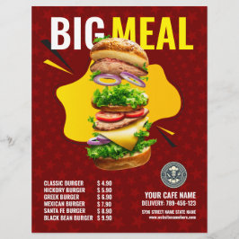 Creative Burger Menu Display Flyer
