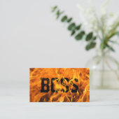Creative Burning Fire Bold Typografie Boss Visitekaartje (Staand voorkant)