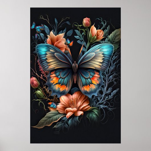 Creative Butterfly Collage Illustratie Poster (Voorkant)