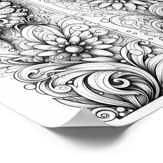 Creative Butterfly Kleurenpagina 8x10 Poster (Hoek)