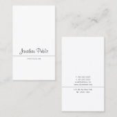 Creative Calligraphy Script Trendy Simple Plain Visitekaartje (Voorkant / Achterkant)