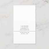 Creative Calligraphy Script Trendy Simple Plain Visitekaartje (Achterkant)