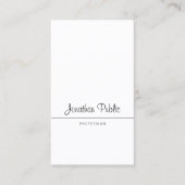Creative Calligraphy Script Trendy Simple Plain Visitekaartje (Voorkant)