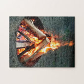 Creative camping fire campfire foto puzzel puzzel (Horizontaal)