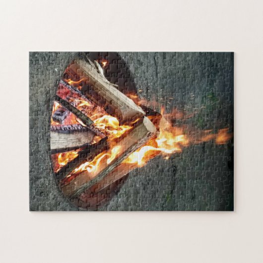 Creative camping fire campfire foto puzzel puzzel legpuzzel (Horizontaal)