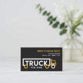 Creative Cargo TRUCK for Hire Visitekaartje (Staand voorkant)