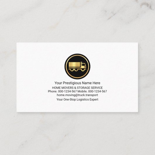 Creative Cargo TRUCK for Hire Visitekaartje (Achterkant)