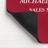 Creative Carmine Red Minimalist klassiek cursief Muismat (Hoek)