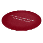 Creative Carmine Red Minimalist klassiek cursief Snijplank (Hoek)