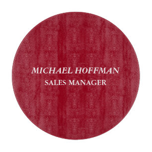 Creative Carmine Red Minimalist klassiek cursief Snijplank