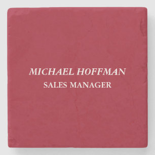 Creative Carmine Red Minimalist klassiek cursief Stenen Onderzetter