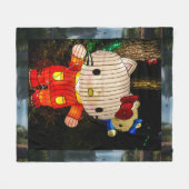 Creative Cartoon Character Light Installations  Fleece Deken (Voorkant (Horizontaal))