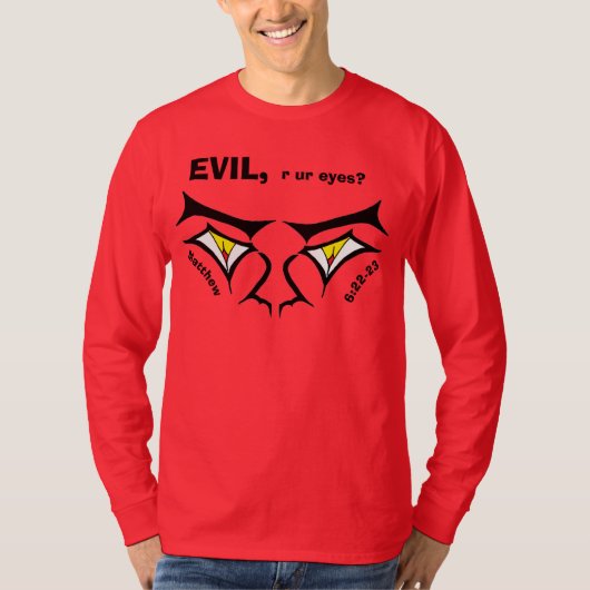 Creative Cartoon Eyes Kijk in je soep T-shirt (Voorkant)