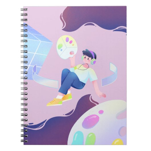 Creative Cartoon Notitieboek - Pastel kleuren (Voorkant)