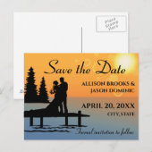 Creative, cartoon stijl Save the Date Wedding Kaar Aankondigingskaart (Voorkant / Achterkant)