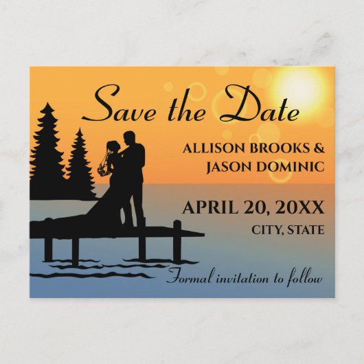 Creative, cartoon stijl Save the Date Wedding Kaar Aankondigingskaart (Voorkant)