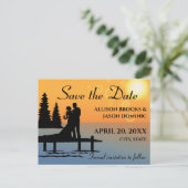 Creative, cartoon stijl Save the Date Wedding Kaar Aankondigingskaart (Staand voorkant)