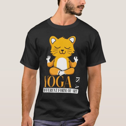 Creative Cat Yoga T-shirt (Voorkant)