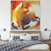"Creative Caw-Caw - Kraai op Canvas" Canvas Afdruk (Insitu (Slaapkamer))