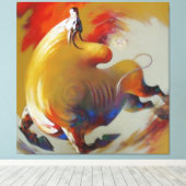 "Creative Caw-Caw - Kraai op Canvas" Canvas Afdruk (Insitu (Houten vloer))