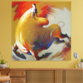 "Creative Caw-Caw - Kraai op Canvas" Canvas Afdruk (Insitu (Woonkamer))