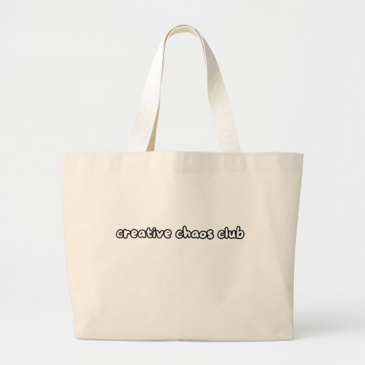 creative chaos club grote tote bag (Voorkant)