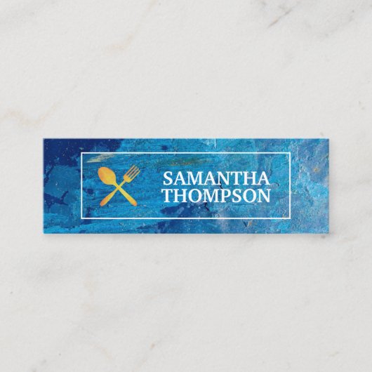 Creative Chef | Kokergereedschap | Moderne kunst Mini Visitekaartje (Voorkant)