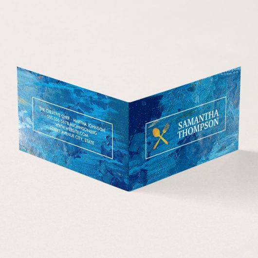 Creative Chef | Kokergereedschap | Moderne kunst Visitekaartje (Buitenkant)