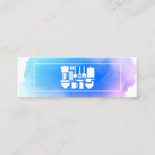 Creative Chef | Waterverf keukengerei Mini Visitekaartje (Voorkant)