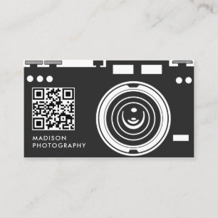 Creative & Chic Photography Black Qr Code Visitekaartje