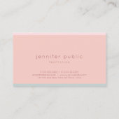 Creative Chic roze Green Modern Simple Sjabloon Visitekaartje (Achterkant)