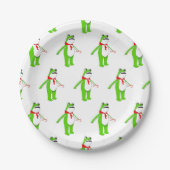 Creative Christmas Holiday Frog Papieren Bordje (Voorkant)