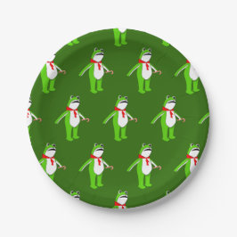 Creative Christmas Holiday Frog Papieren Bordje