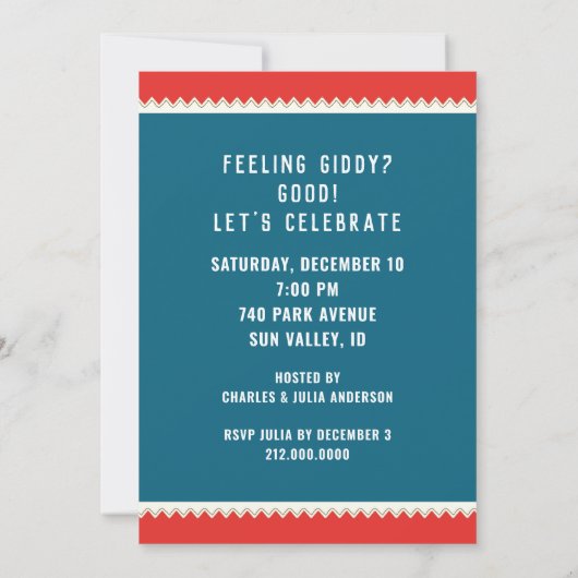 Creative Christmas Holiday Party Uitnodiging (Achterkant)